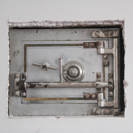 Picture of locked wall safe