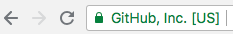 Screenshot of secure github URL in browser with lock